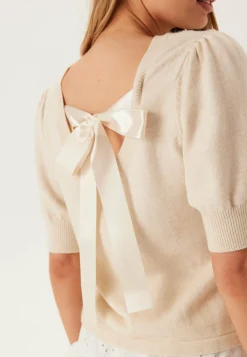 VILA Neuletopit|Neuletopit*Viril S/S BOW DETAIL KNIT TOP