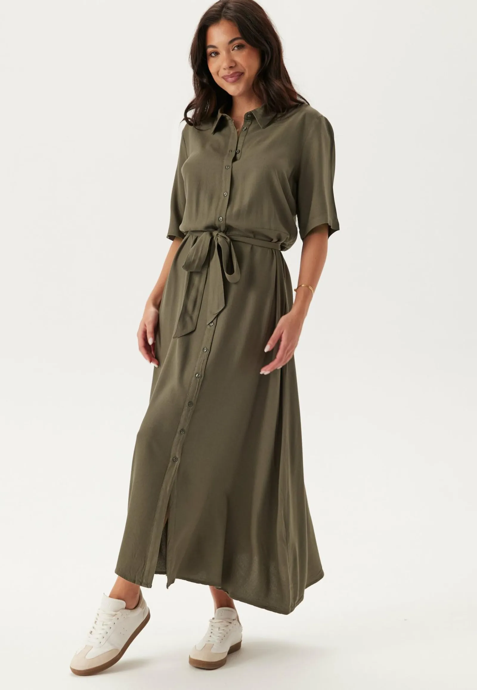 Happy Holly Juhlamekot|Paitamekot*Viscose Belted Shirt Dress