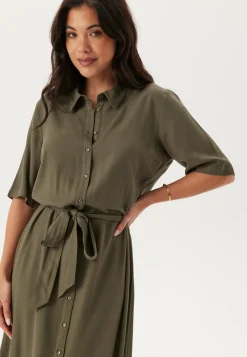 Happy Holly Juhlamekot|Paitamekot*Viscose Belted Shirt Dress