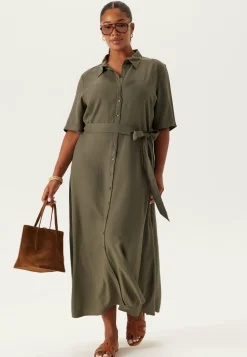 Happy Holly Juhlamekot|Paitamekot*Viscose Belted Shirt Dress