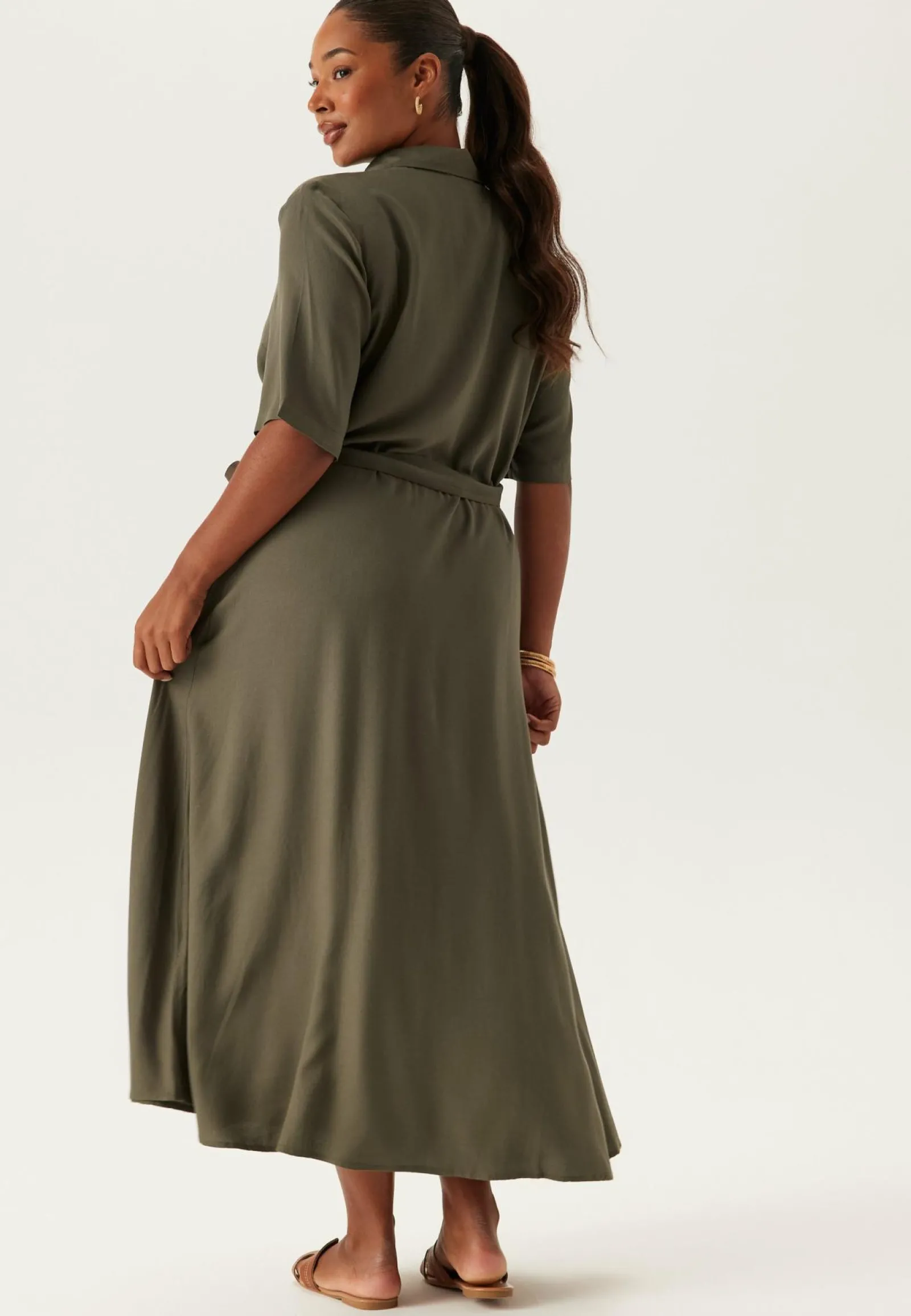 Happy Holly Juhlamekot|Paitamekot*Viscose Belted Shirt Dress