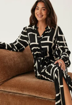 Happy Holly Kukkakuosiset Ja Kuviolliset Mekot|Paitamekot*Viscose Long Sleeve Dress