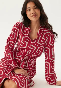 Happy Holly Kukkakuosiset Ja Kuviolliset Mekot|Paitamekot*Viscose Long Sleeve Dress