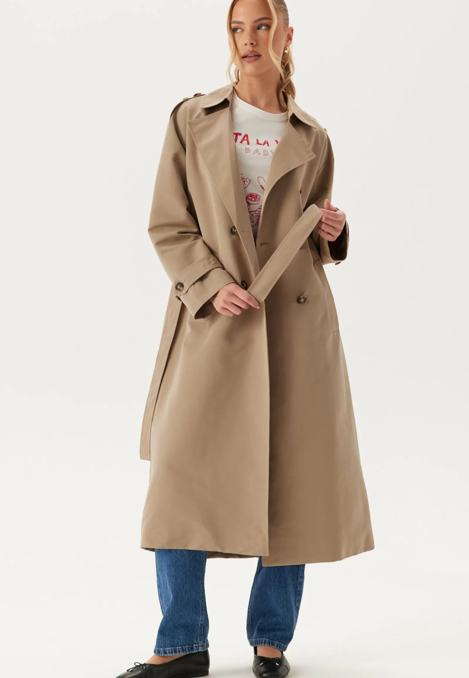 VERO MODA Kevyet Takit|Trenssitakit*Vmchloe Long Trenchcoat