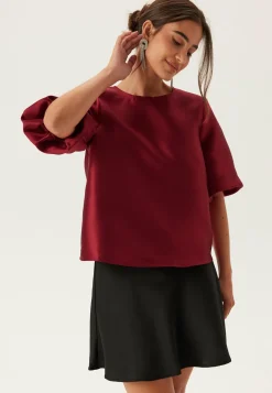 VERO MODA Yksiväriset Puserot Ja Paidat|Juhlapyserot*Vmdaisy 2/4 O-NECK SHORT TOP