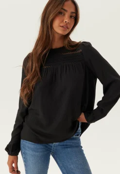 VERO MODA Yksiväriset Puserot Ja Paidat|Rennot Puserot Ja Paidat*Vmdebbie Ls Pleat Top