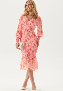 VERO MODA Juhlamekot|Kukkakuosiset Ja Kuviolliset Mekot*Vmflora Ls V-neck Calf Dress