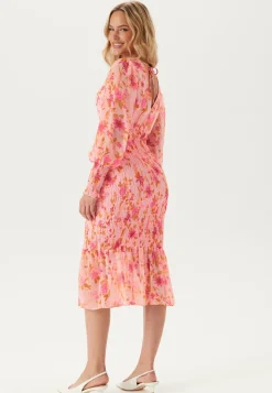 VERO MODA Juhlamekot|Kukkakuosiset Ja Kuviolliset Mekot*Vmflora Ls V-neck Calf Dress