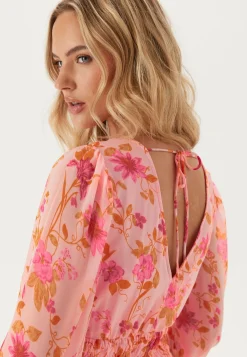 VERO MODA Juhlamekot|Kukkakuosiset Ja Kuviolliset Mekot*Vmflora Ls V-neck Calf Dress