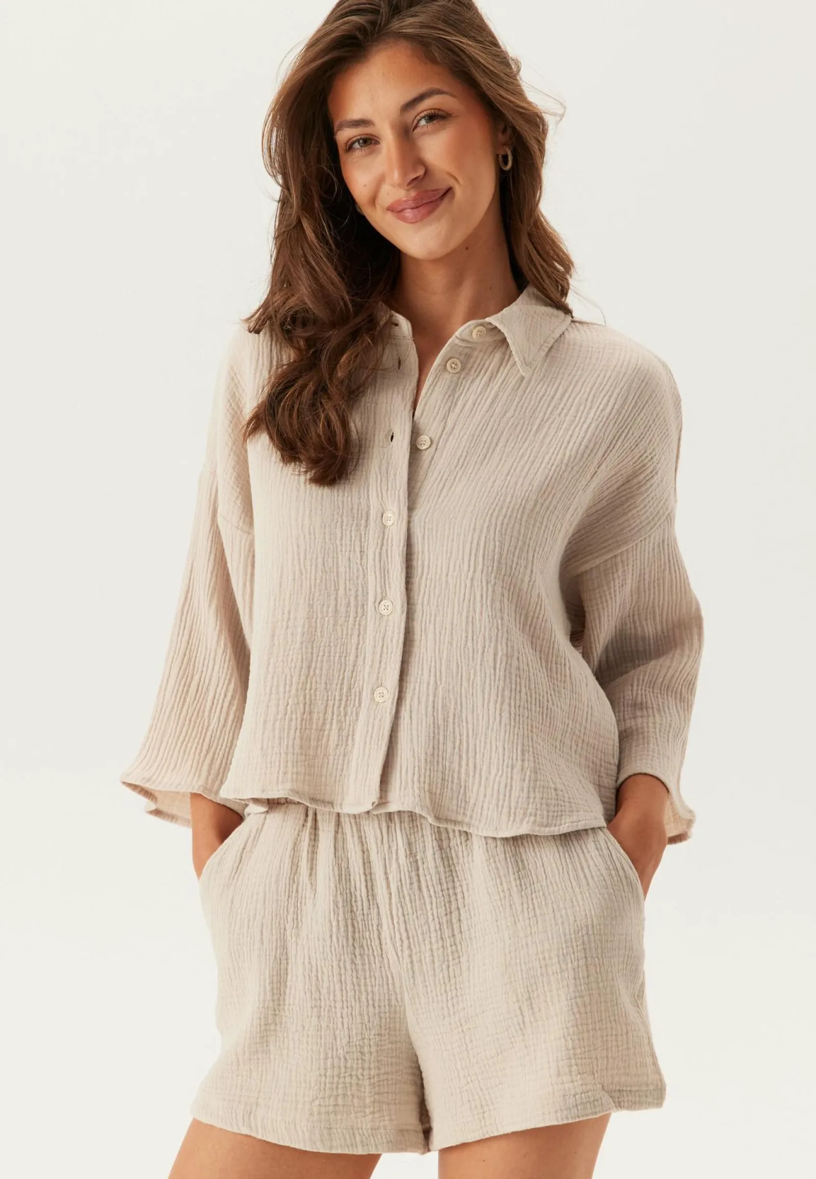 VERO MODA Yksiväriset Puserot Ja Paidat|Paidat*Vmnatali crop shirt