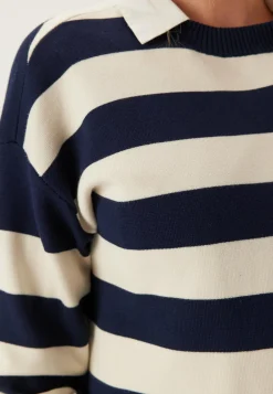 VERO MODA Raidalliset Neuleet|Neulepuserot*Vmsilje Ls O-neck Boxy Pullove