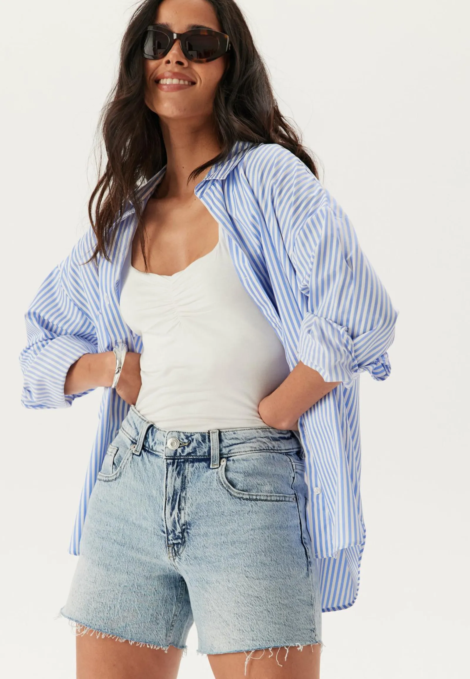 VERO MODA Farkkushortsit|Farkkushortsit*Vmtess mid rise short denim shorts