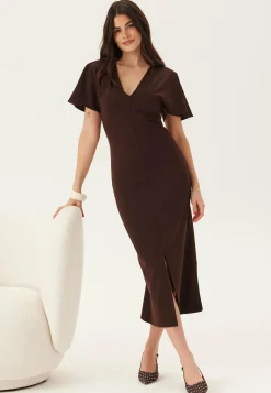 BUBBLEROOM Midimekot|Trikoomekot*V-Neck Butterfly Sleeve Dress