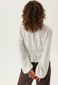 BUBBLEROOM Yksiväriset Puserot Ja Paidat|Rennot Puserot Ja Paidat*V-neck Button Blouse