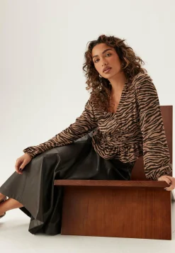 BUBBLEROOM Ruutu- Ja Raidalliset Puserot Ja Paidat|Tunikat Ja Puserot*V-neck Button Blouse