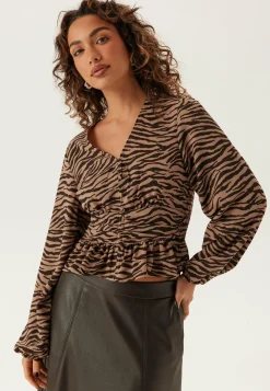 BUBBLEROOM Ruutu- Ja Raidalliset Puserot Ja Paidat|Tunikat Ja Puserot*V-neck Button Blouse