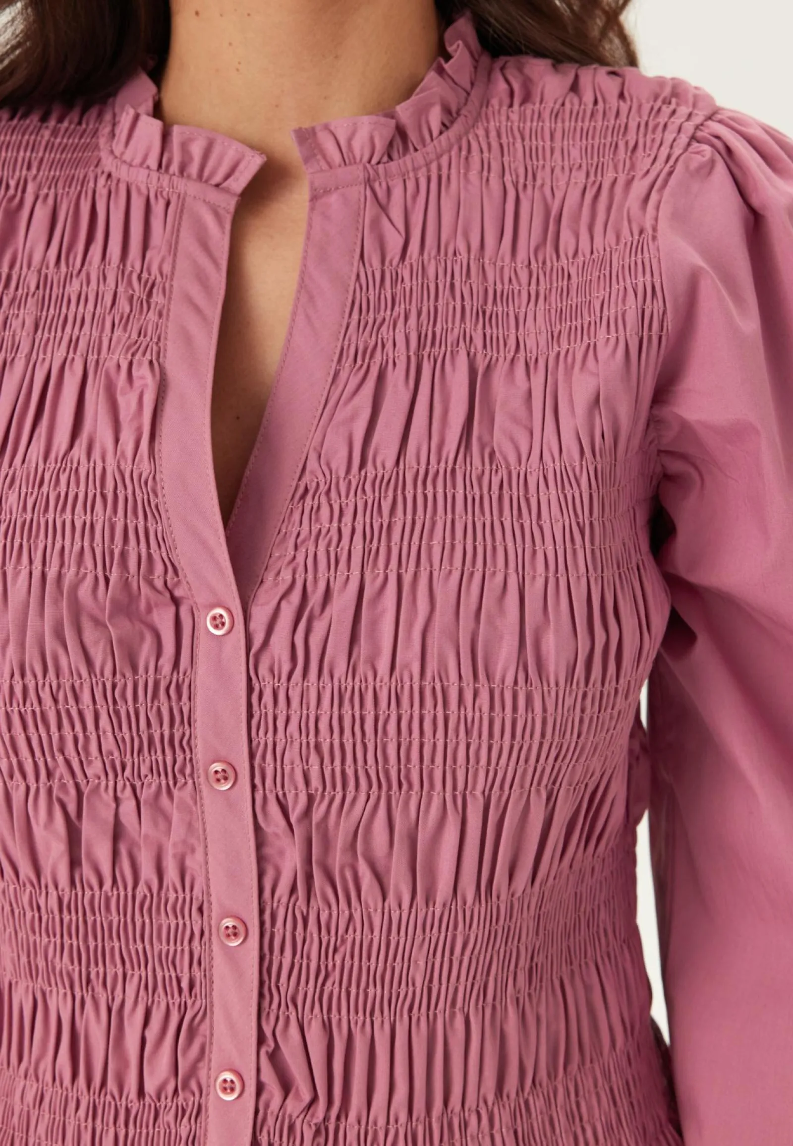 BUBBLEROOM Yksiväriset Puserot Ja Paidat|Tunikat Ja Puserot*V-neck Cotton Smock Blouse