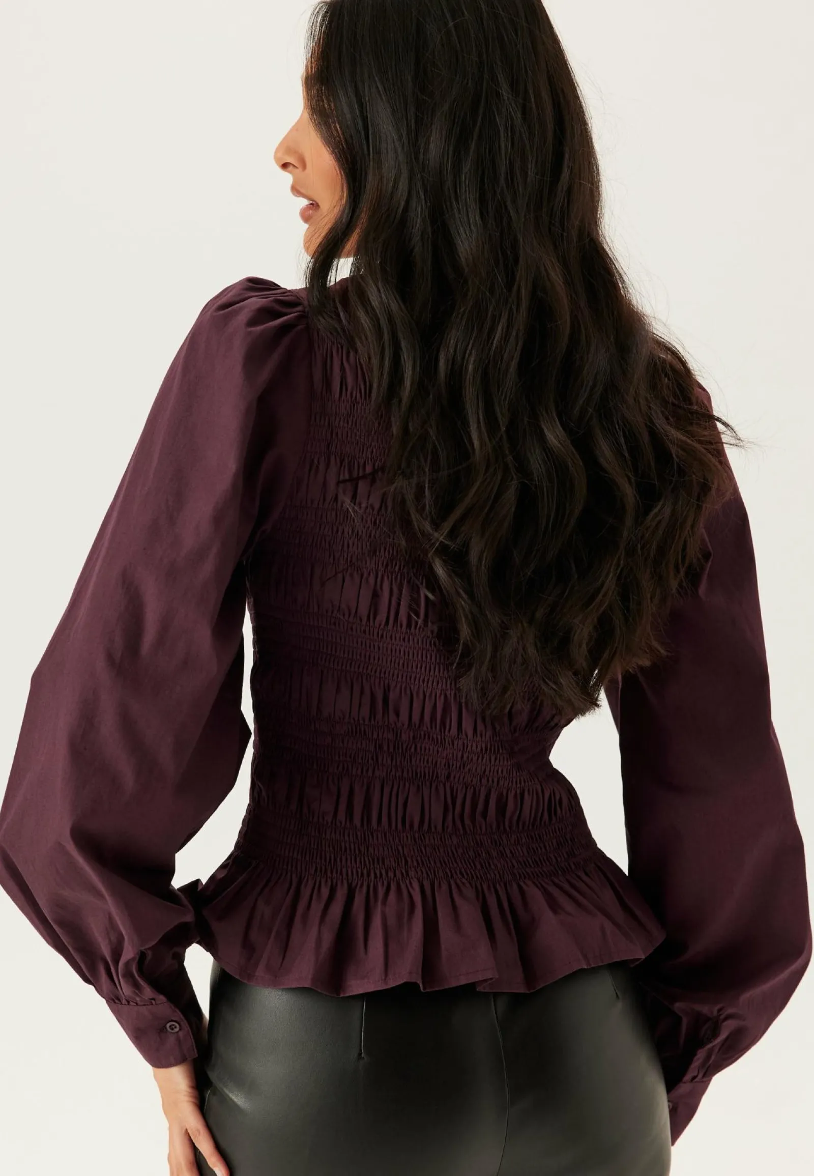 BUBBLEROOM Yksiväriset Puserot Ja Paidat|Paidat*V-neck Cotton Smock Blouse