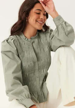 BUBBLEROOM Yksiväriset Puserot Ja Paidat|Tunikat Ja Puserot*V-neck Cotton Smock Blouse