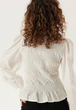 BUBBLEROOM Yksiväriset Puserot Ja Paidat|Rennot Puserot Ja Paidat*V-neck Cotton Smock Blouse