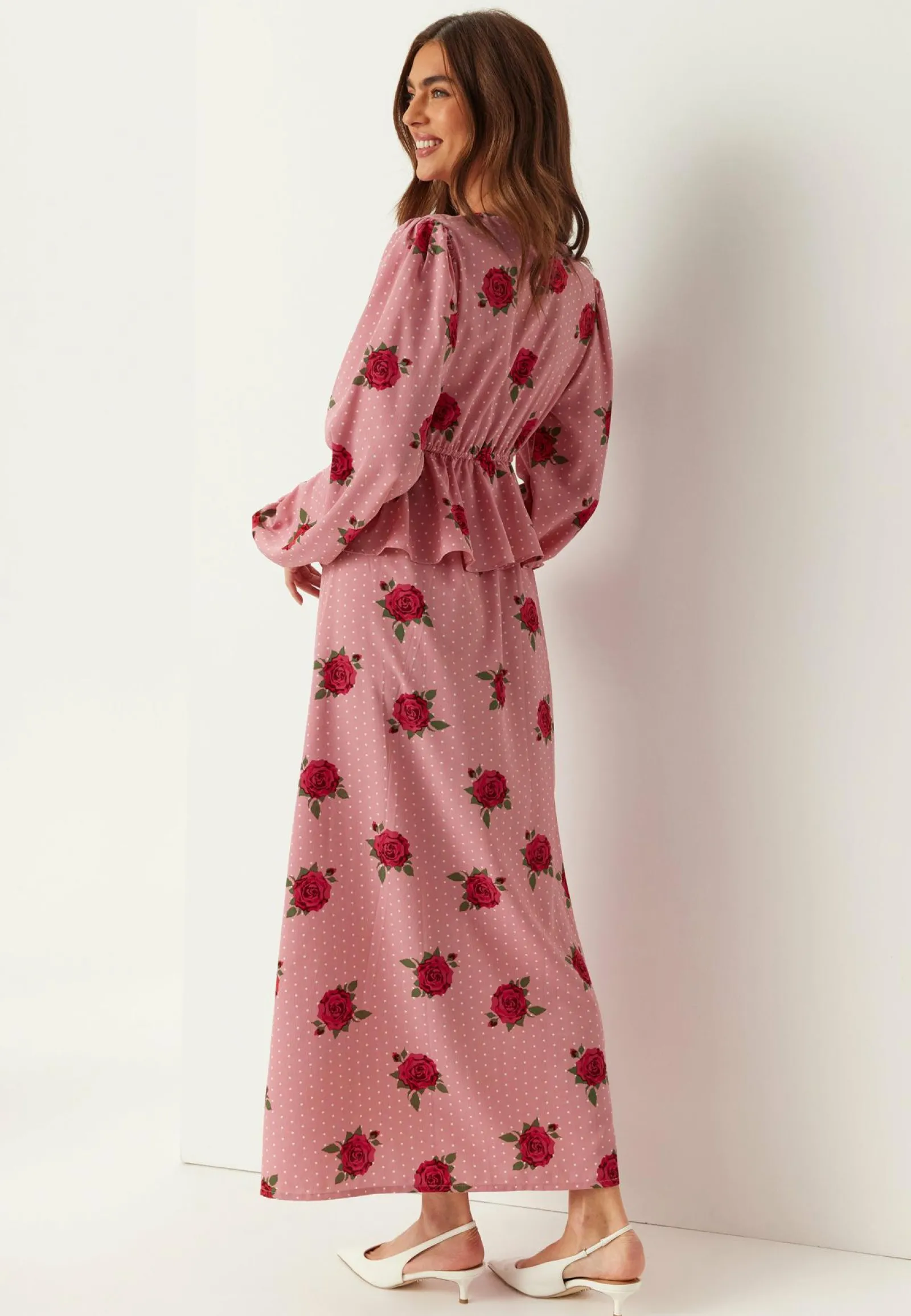 BUBBLEROOM Kukkakuosiset Ja Kuviolliset Mekot|Kesämekot*V-neck Flounce Maxi Dress