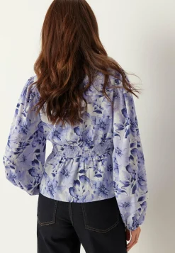 BUBBLEROOM Röyhelöpuserot|Kuviolliset Puserot*V-neck Smock Blouse