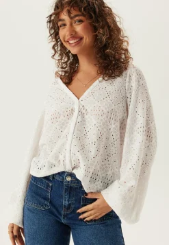 BUBBLEROOM Yksiväriset Puserot Ja Paidat|Tunikat Ja Puserot*Volume Sleeve Button Blouse