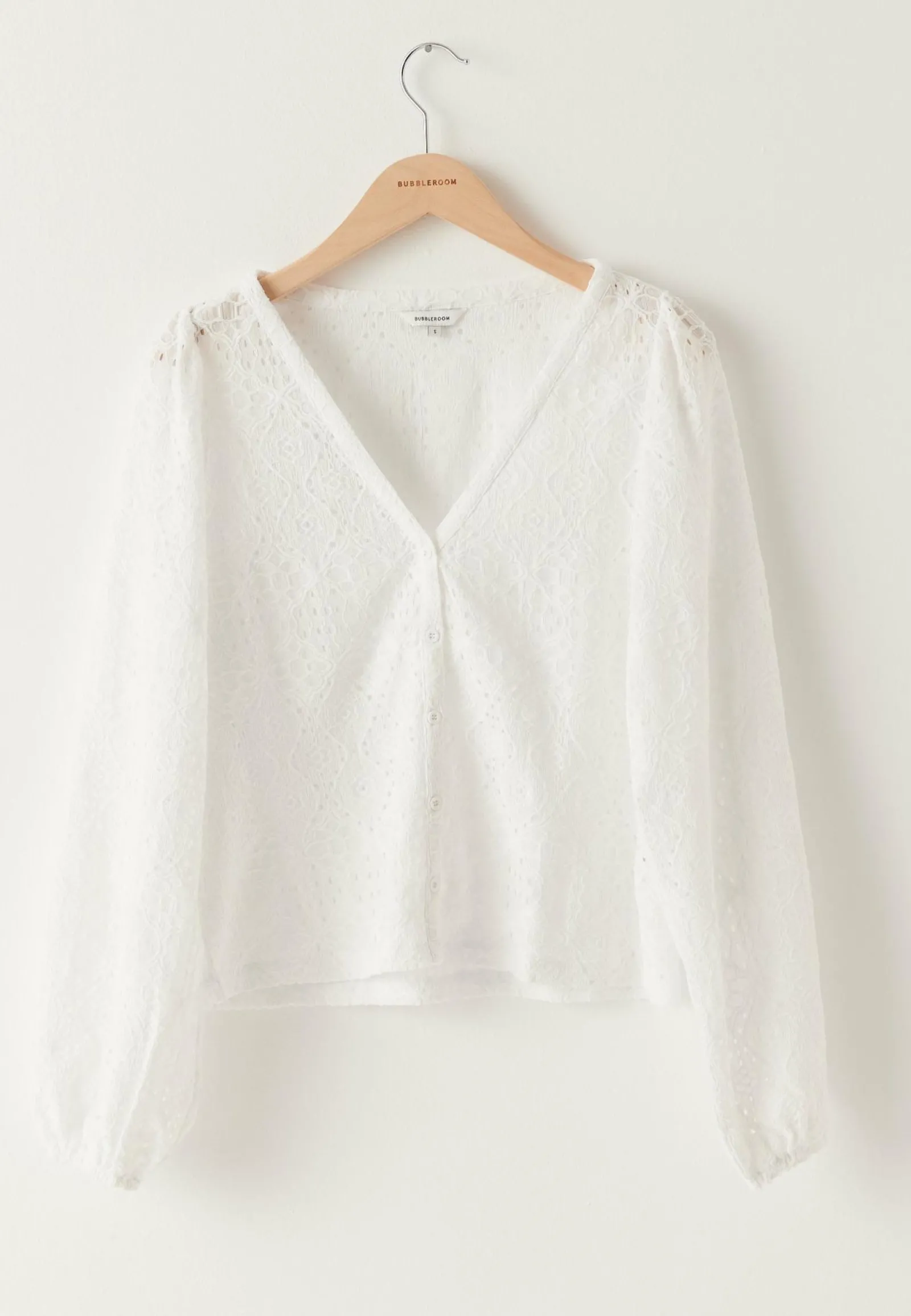 BUBBLEROOM Yksiväriset Puserot Ja Paidat|Tunikat Ja Puserot*Volume Sleeve Button Blouse