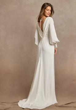 Bubbleroom Occasion Häämekot*Waterfall Back Satin Wedding Gown