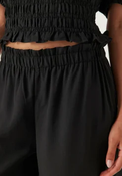 BUBBLEROOM Leveälahkeiset Housut|Keskivyötäröiset Housut*Wide Ankle Modal Trousers