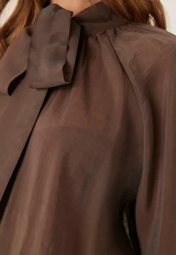 BUBBLEROOM Rusetilliset Puserot|Yksiväriset Puserot Ja Paidat*Wide Sleeve Bow Blouse