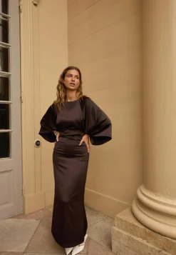 Bubbleroom Occasion Juhlam Ekot|Juhlamekot*Wide Sleeve Satin Ankle Dress