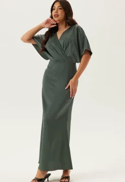 Bubbleroom Occasion Morsiusneitomekot|Juhlamekot*Wrap Satin Ankle Dress