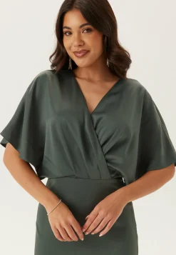 Bubbleroom Occasion Morsiusneitomekot|Juhlamekot*Wrap Satin Ankle Dress