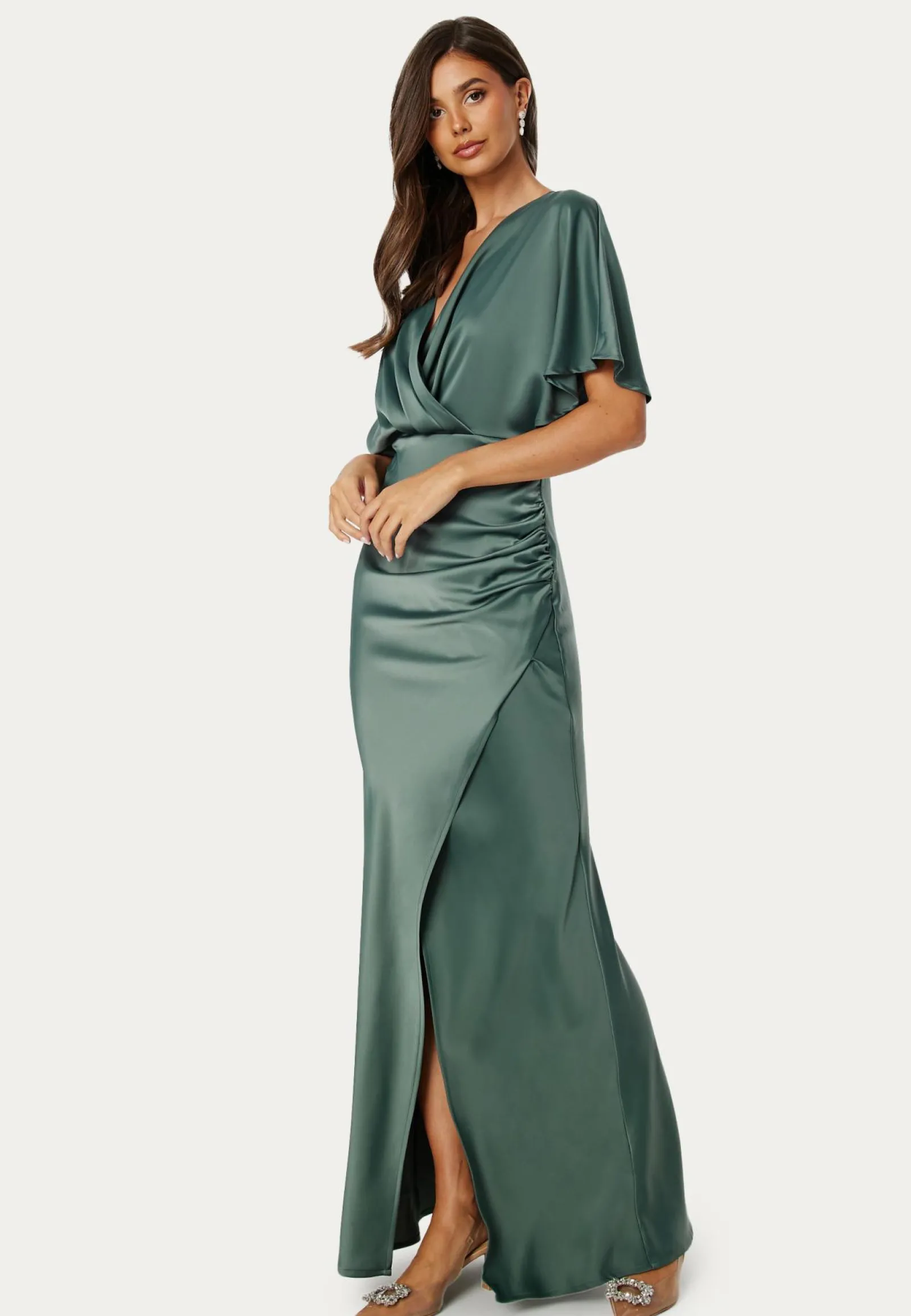 Bubbleroom Occasion Morsiusneitomekot|Juhlamekot*Wrap Satin Gown