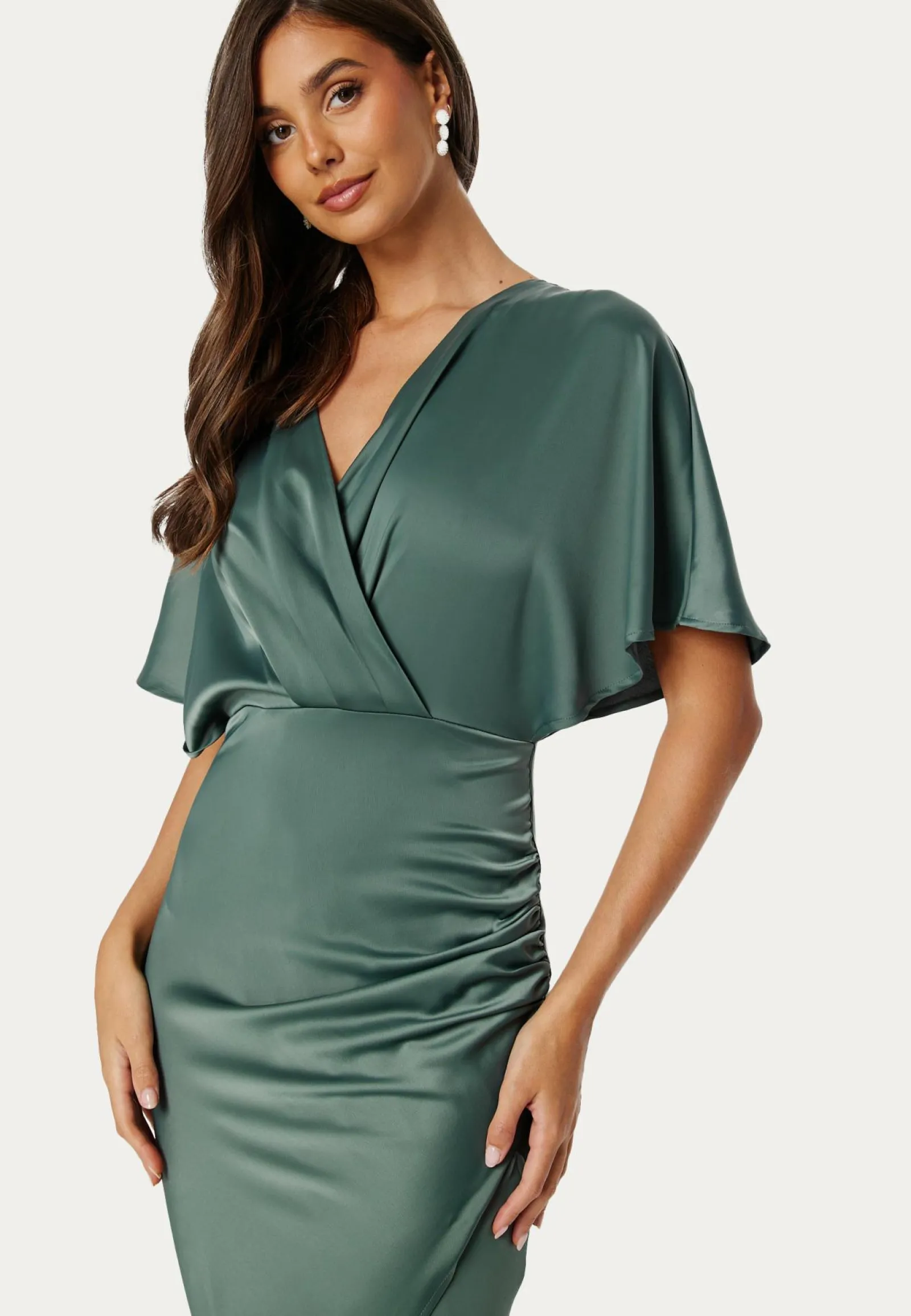 Bubbleroom Occasion Morsiusneitomekot|Juhlamekot*Wrap Satin Gown