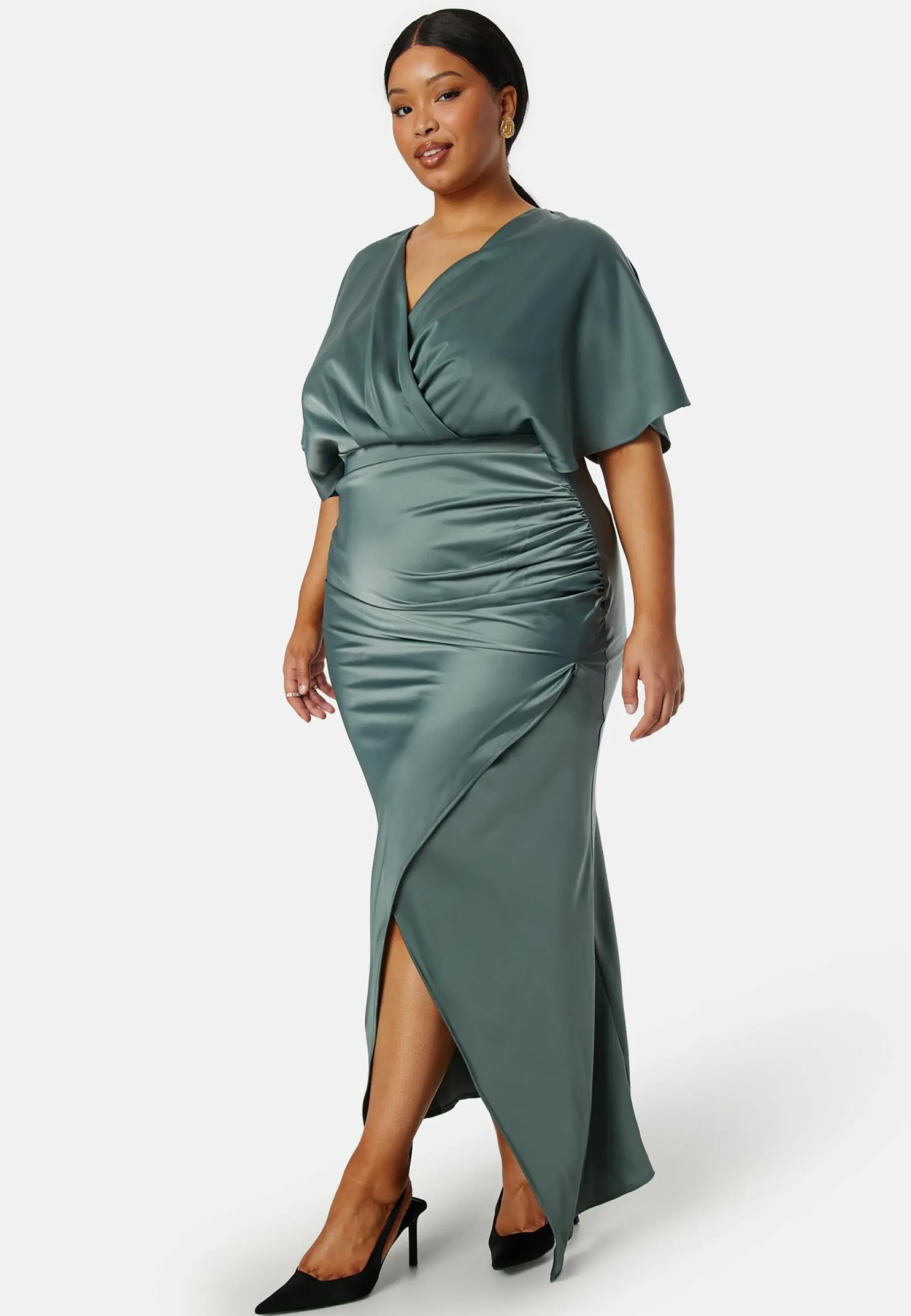 Bubbleroom Occasion Morsiusneitomekot|Juhlamekot*Wrap Satin Gown