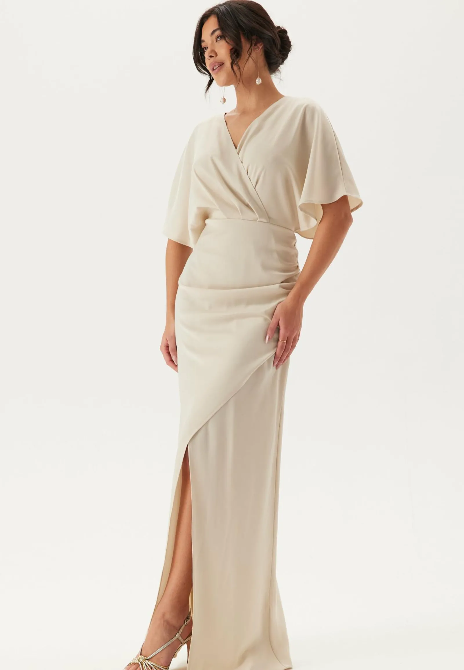 Bubbleroom Occasion Morsiusneitomekot|Juhlamekot*Wrap Satin Gown