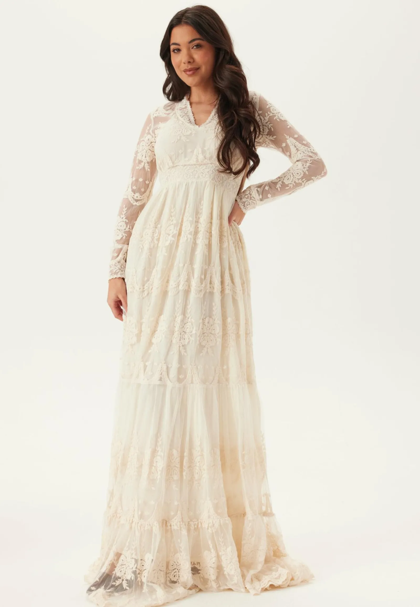 YAS Pitkähihaiset Mekot|Pitsimekot*eloise Ls Maxi Dress