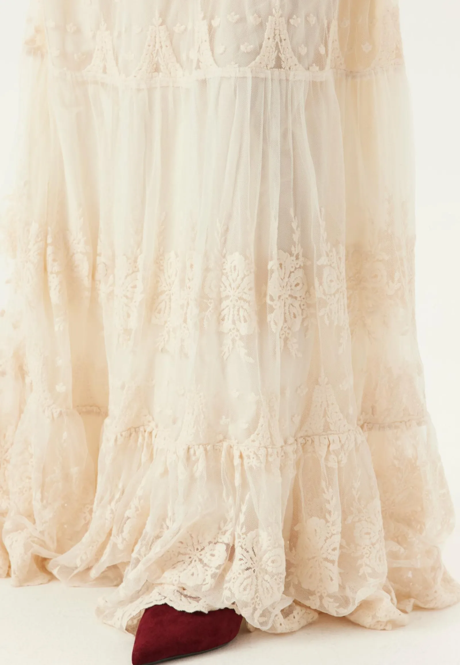 YAS Pitkähihaiset Mekot|Pitsimekot*eloise Ls Maxi Dress