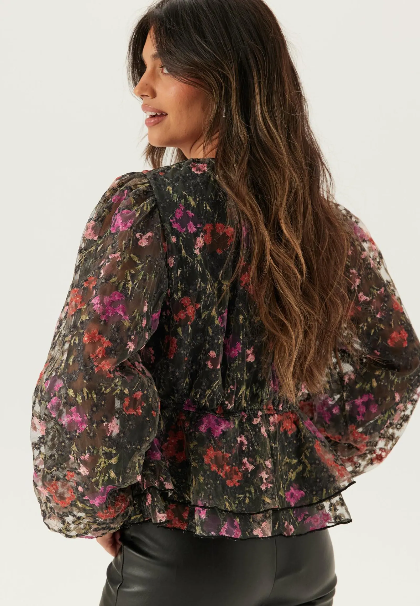 YAS Kukkakuosiset Topit|Pitkähihaiset Topit*leanna Ls Top S.